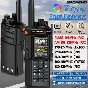 Baofeng AR-39 10W Walkie-Talkie 7-Color Font AM Long-Range Communication Wireless Security Equipment Multi Band Wireless Copy Frequency Ham Radio