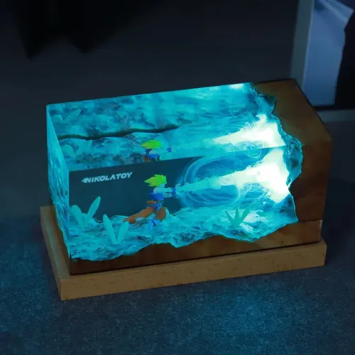 NIKOLATOY Kakarot Resin RGB Night Light Creative Desktop Decoration Ornaments