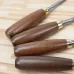 MYTEC 12pcs Wood Carving Chisel Set Walnut Handle 65Mn High Carbon Steel Sharp Blade Professional Woodworking Carving Tools