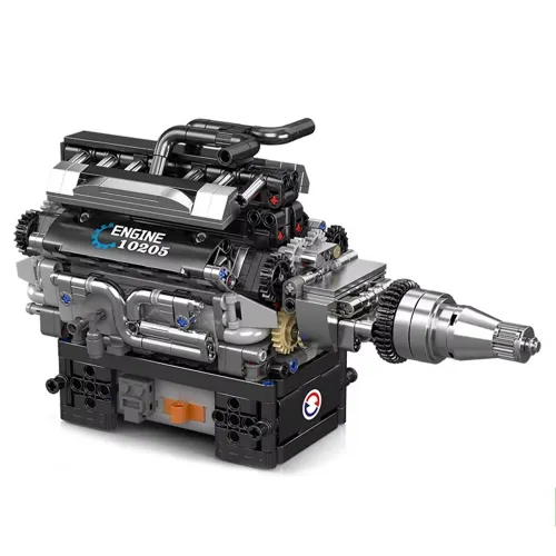 Mould King 10205 10207 The RR Luxury Car V12 Engine Model / The Motorized PAG Supercar V12 Engine Model Building Block Assembly Kit Brick Set Technical Car Toys Kids Christmas Gift