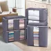 KING DO WAY 3PCS Clothes Storage Bag Non-woven Fabric Two-window Foldable Storage Bag