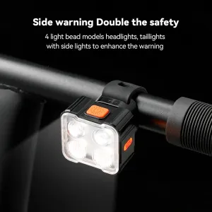 USB Rechargeable Bicycle Light 4-6 Lamp Beads Type-Charging Cycling Flashlight For Bike Lantern MTB Headlight Taillight
