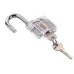 32PCS Practice Lock Picking Kit Transparent Padlock Stainless Steel Picks Ergonomic ABS Handles Comprehensive Learning Set Ideal for Beginners and Enthusiasts