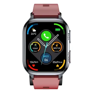 S18 2.01inch HD Screen Air Pump Airbag Type Voice Broadcast bluetooth Call Heart Rate Blood Pressure Blood Glucose Blood Lipid SpO2 Monitor Uric Acid Function Body Temperature Measurement SOS Emergency Call Multi-sport Modes Music Playback Smart Watch
