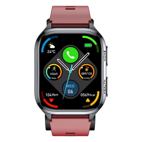 S18 2.01inch HD Screen Air Pump Airbag Type Voice Broadcast bluetooth Call Heart Rate Blood Pressure Blood Glucose Blood Lipid SpO2 Monitor Uric Acid Function Body Temperature Measurement SOS Emergency Call Multi-sport Modes Music Playback Smart Watch