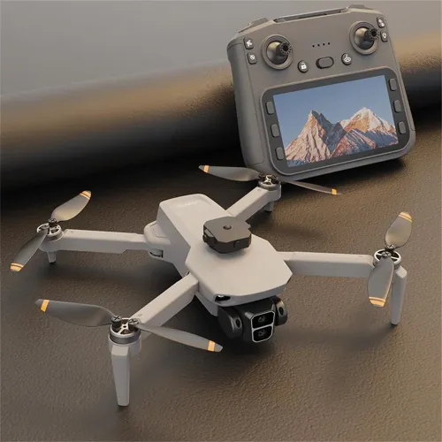 LYZRC L106-1 GPS 5G WiFi FPV with 5.9inch LCD Screen Controller 720P HD Dual Camera Servo Gimbal 360 Obstacle Avoidance Brushless Foldable RC Drone Quadcopter RTF