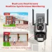 3MP+3MP Dual Lens Wifi Camera Outdoor Dual-Screen AI Auto Tracking PTZ IR Color Night Vision Onvif 2-Way Audio Surveillance Camera iCSee