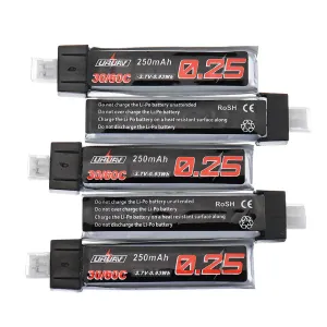 5Pcs URUAV 3.7V 250mAh 30C/60C 1S Lipo Battery PH2.0 for Tiny Whoop TINY6 6X