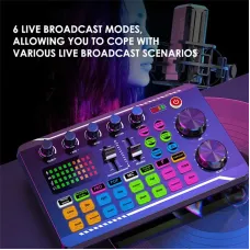 F998 Sound Card Microphone Live Broadcast Cards Computer PC Mixing Console Professional Studio Kit Accessories