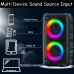 HY-3317 Portable bluetooth Speaker Wireless Speakers RGB Light Dual Subwoofers Tweeter Support U Disk AUX TF Card Playback Outdoors Karaoke Speakers