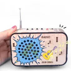 Small Science Technology Mini Wooden DIY Radio Models Handmade Homemade Assembly Puzzles Color Crafts