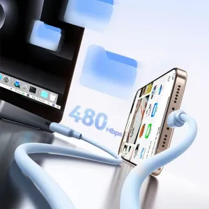 Baseus Foamed Silicone Series 6A 100W USB-A to Type-C Cable Fast Charging Data Transmission Thickened Copper Core Line 1M/2M Long for iPhone 16 16 Pro 15 14 13 Pro Max for Huawei Pura 80 Ultra for Xiaomi MIX Flip2