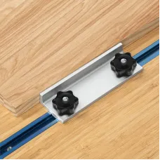 Aluminum Alloy T-Track Long Stop Kits with Knobs Universal T-Track Stop Block for Woodworking