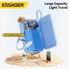 ESSAGER ES-D024 22.5W 77Wh 20000mAh Digital Display Power Bank External Battery Power Supply with 2 Inputs & 3 Outputs  Fast Charging for iPhone 16 16 Pro 15 14 13 Pro Max for Huawei Pura 80 Ultra for SAMSUNG for OPPO