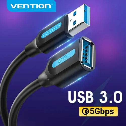 Vention VAS-A45 USB Male to Female Data Cable USB 3.0 Extension Cord Line 0.5M/1M/2M/5M Long for PS4 Smart TV PC