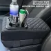 Car Center Console Armrest Cushion with 2 Cup Holders PU Leather Portable Car Armrest Pillow Height Cushion