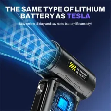 80,000RPM Turbo Fan High Speed 23m/s Brushless Motor 6000mAh Battery Adjustable 100 Gear Compact Design Powerful Portable Blower Dust Cleaning Type-C Charging Low Noise Electric Device