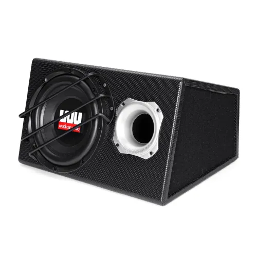 W10 Car Active Audio Stereo Subwoofer Powered Amplifier Enclosure Speaker With Wire 1100W 12V