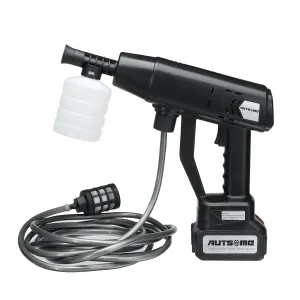 AUTSOME Cordless High Pressure Car Washer 100bar/1450psi Spray Water Pump 15000mah 2 Battery Portable Cleaner Machine
