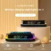 3 in 1 LED Symphony Night Lights Digital Clock Display 15W Wireless Charging Mobile Phone Holder Adjustable Brightness Bedroom Night Light