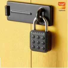 Tuya Smart Fingerprint Door Lock Button Cabinet Lock Gym Wardrobe Door Password Padlock Electronic Door Lock IP67 Waterproof for Warehouse Dormitory Doors