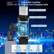 67W 3-Port USB PD Car Charger Adapter USB-A+2USB-C PD3.0/2.0 QC4.0+/03.0/2.0 Support PPS FCP AFC DCP BC1.2 Fast Charging with Blue LED for iPhone 16 16 Pro 15 14 13 Pro Max for Huawei Pura X for Xiaomi 15pro for Samsung Galaxy S25 Ultra