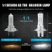 2 X Non-Fan H7 12V Car LED Headlight Bulb 6000K White Light LED Bulbs 1:1 Mini Headlight 18000LM CSP LED Chip IP67 Waterproof