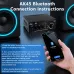 AK45 Stereo Audio Amplifier 2.0 Channel Bluetooth FM Radio USB SD Card Input Bass Treble Control Compact Amplifier