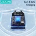 USAMS CC317 T65 33W 2-Port USB PD Charger USB-A+USB-C PD Fast Charging Wall Charger Adapter EU Plug for iPhone 16 16 Pro 15 14 13 Pro Max for Huawei Pura X for Xiaomi 15pro for Samsung Galaxy S25 Ultra