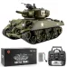 021 1/18 2.4G American Sherman M4A3 RC Tank Models Simulation Smoke Effects LED Lights for Children Toys