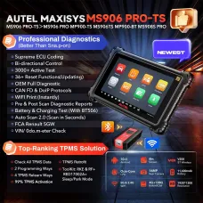 Autel Maxisys MS906 Pro-TS Diagnostic Tool 10 Android 8-Inch Screen 16MP Camera CAN FD DoIP TPMS Solution 3000+ Active Tests 36+ Reset Functions