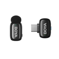 BOYA Mini Wireless Lavalier Lapel Microphone AI Intelligent Noise Cancelling Mic for iPhone Android Type-C Phone Live Broadcast Audio Video Recording Vlog