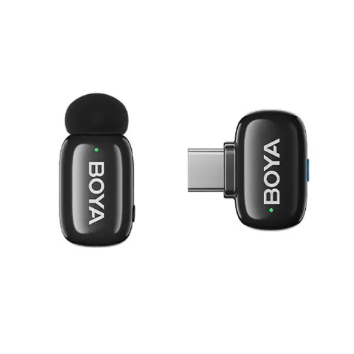 BOYA Mini Wireless Lavalier Lapel Microphone AI Intelligent Noise Cancelling Mic for iPhone Android Type-C Phone Live Broadcast Audio Video Recording Vlog