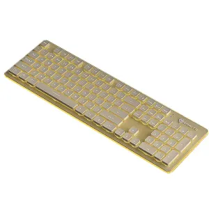 LANGTU LT600 104 Keys 2.4G RGB Wireless Keyboard Mechanical Feel Membrane Touch Silent Wireless Waterproof Keyboard for PC Laptop Office