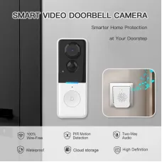 Tuya Smart Video Doorbell Camera 1MP HD 120 Degree View PIR Motion Detect Two Way Audio Night Vision IP65 Waterproof Wireless WiFi Visual Doorbell