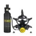 DIDEEP Mini Scuba Tank 1L Diving with Pump Snorkel Mask Portable Oxygen Cylinder Full Face Diving Mask Underwater Breath System