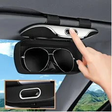Multifunctional Car Glasses Storage Box Sunglasses Case Car Sun Visor Glasses Clip Box