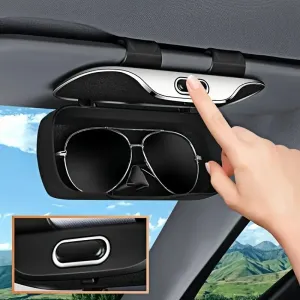 Multifunctional Car Glasses Storage Box Sunglasses Case Car Sun Visor Glasses Clip Box