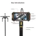 Z02 6.5mm Diameter Lens Two way Steering Industrial Endoscope 5 Inch Screen HD 1m Cable 360 View Inspection Tools