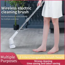 Tevorex Electric Cleaning Brush Spin Scrubber 9 Replacement Brush Heads,3 Adjustable Sizes,Dual Speeds,Lightweight USB Handheld Design