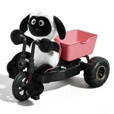 XN Toys 2880 RTR 2.4G RC Car Little Lamb Tricycle Crazy Fun Drift Stunt High Speed Racing LED Light Full Proportional Remote Control Cartoon Sheep Cycling Vehicles Modes