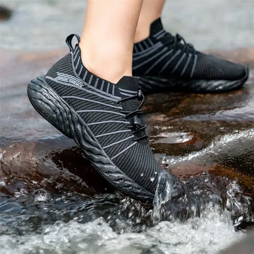 ONEMIX Water Resistance Sneakers All Direction Strong Waterproof Tech Anti-fouling Quick Cleaning Breathable Lightweight Sports Shoes for Outdoor Climbing Hiking Cycling