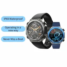 Rogbid Tank M1 5ATM Waterproof Swimming Hifi Bluetooth Call Heart Rate Blood Pressure SpO2 Monitor Fitness BT5.3 Smart Watch