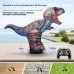 JF03 Inflatable Remote Control Dinosaur Santa Claus Model with 3D Light Effects Simulation Sound Children Toys Christmas Gift