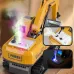 Y1803 1/20 13CH 2.4G RTR Alloy RC Excavator Car Vehicle Model With Colorful Lights Music Effects Spray for Children