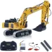 YI GONG 520 1/50 2.4G Full-Channel RC Car Screw Rod Excavator Alloy Bucket Track Simulation Engineering Electric Lifting Remote Control Construction Light Sound Vehicles Models Kids Children Toys
