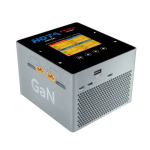 HOTA F6 Ultra 4x250W 1000W 60A 6S AC/DC Dual Mode Quad Channel Smart Charger 2.8Inch IPS Screen for 1~6S LiHv LiPo/LiFe Lilon 1~16S NiZn NiCd NiMH Smart Battery