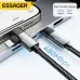 ESSAGER ES-X59 3A 65W USB-C to USB-C+Micro USB Cable QC Fast Charging Data Transmission Tinned Copper Core Line 0.25M/1M/2M Long for iPhone 16 16 Pro 15 15 Pro Max for Huawei Pura 80 Ultra for XIAOMI for SAMSUNG