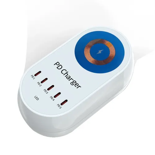 [GaN Tech] Bakeey 140W 5-Port USB PD Charger Desktop Charging Station with 15W Wireless Charger Fast Wireless Charging Dock for Smart Phones for iPhone 15 14 13 Pro for Samsung for Xiaomi for Laptop Tablet