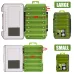 SAMOLLA 12/14 Compartments Double Sided Fishing Tackle Box Y-slot Fishing Gear Organizer Fishing Tool Storage Case
